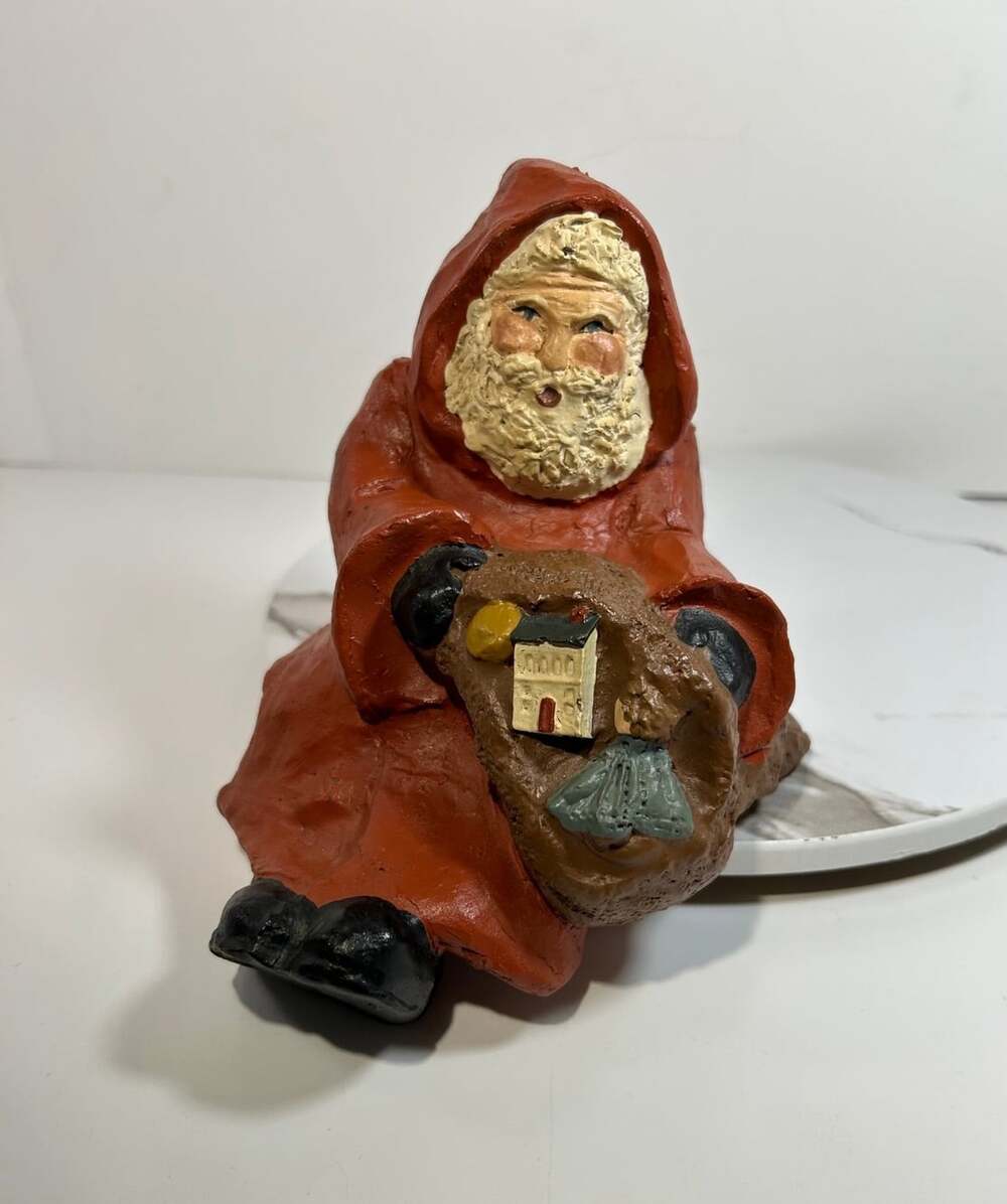 Spillman Resin Folk Art Santa Sculpture